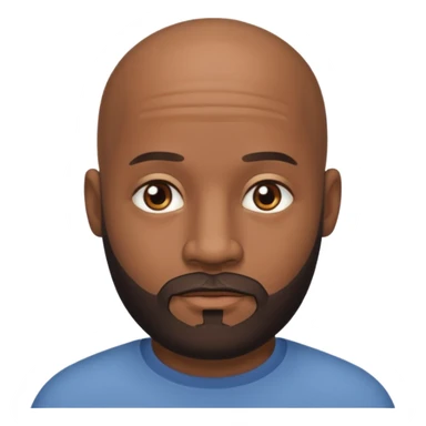 Bearded bald black man  sticker
