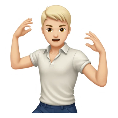 A man dancing aggressively  sticker