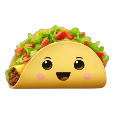 a taco eating a taco sticker
