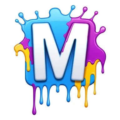 Graffiti the letter W with drippy paint  sticker