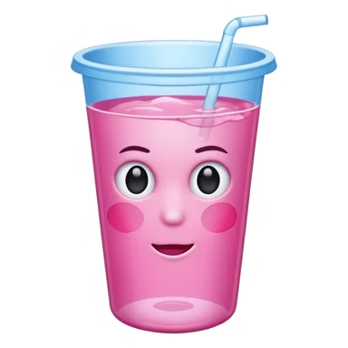 pink water cup sticker