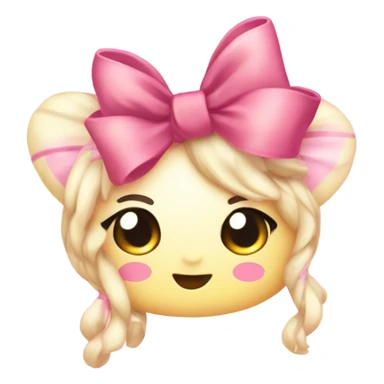 Coquette kawaii bow pink adorable sparkles sticker