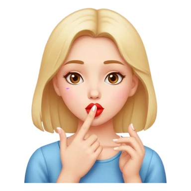 A girl blowing kisses sticker