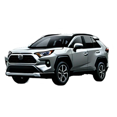 2024 Dark gray Toyota rav4 front and side angled sticker