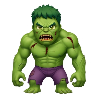 The hulk in zombie mode sticker