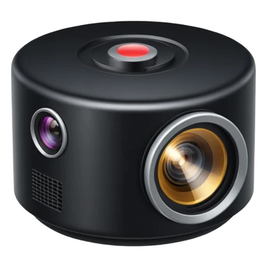 round small projector sticker