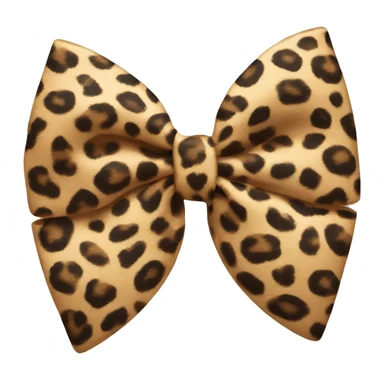 Leopard print bow  sticker