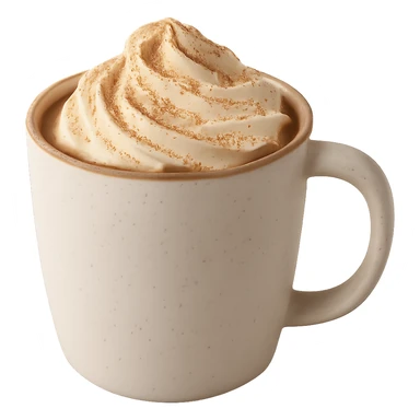 cozy hot chocolate with whipped cream and cinnamon, remove background sticker