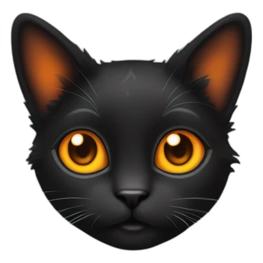 Female cat black fur with some orange spots sticker