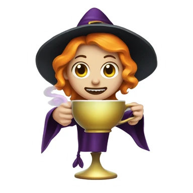 Witch with a cup of poison sticker