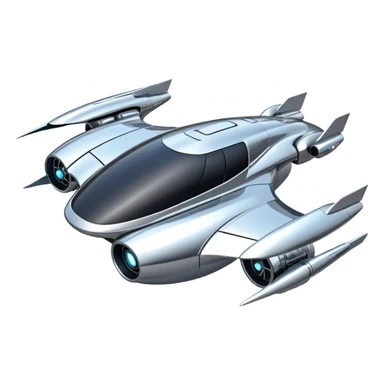 futuristic flying car with hover engines sticker