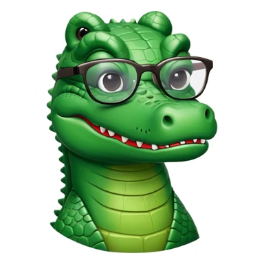 Crocodile wearing glasses balenciaga sticker