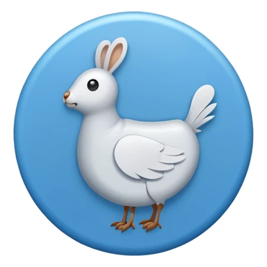 A white tick on blue circle sticker