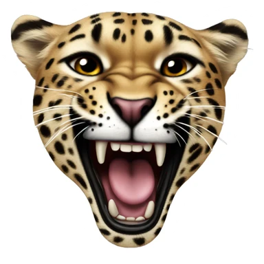 Leapord screaming  sticker