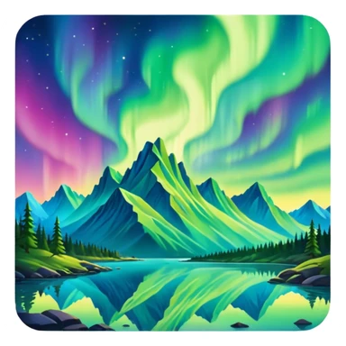 aurora borealis or northern lights sticker
