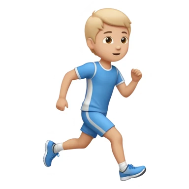running boy emoji, side view,
cute emoji style, mobile game emoji,
soft 3D look, white outline sticker style,
no background sticker