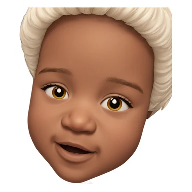 smiling boy with white hair sticker