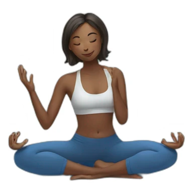 Yoga in blue sticker