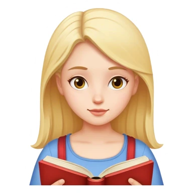 girl read book sticker