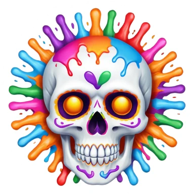 Calavera q le esplota la cabeza sticker