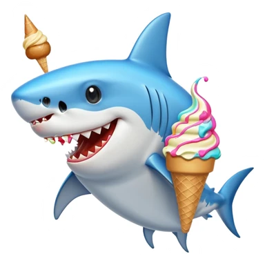 Shark with a icecream sticker
