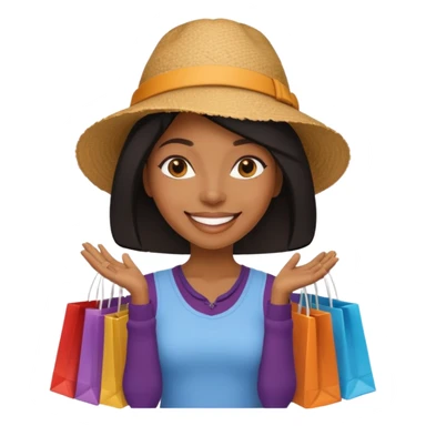 Market Shopper black woman sticker