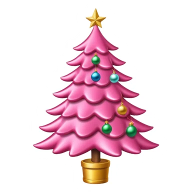 Christmas pink sticker
