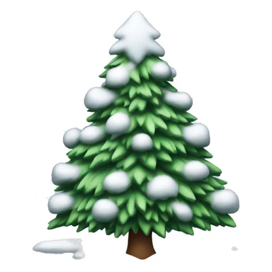 christmas tree with snow sticker