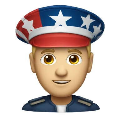 White man Patriot with patriot hat on  sticker