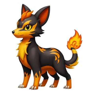 Houndoom-Torracat-Fakémon-hybrid-creature (full body)  sticker