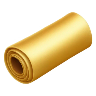 SHINY GOLDEN ROLL OF FABRIC ON TUBE sticker