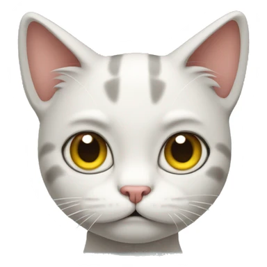 Cat with a confused face sticker