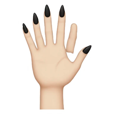 white girl hand with long black nails   sticker