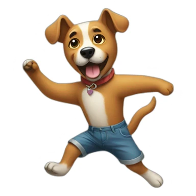 Dancing-dog sticker