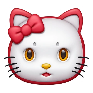 Hello Kitty cabeza rojo sticker