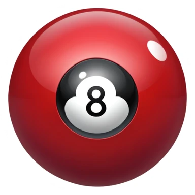 dark red 8 ball sticker