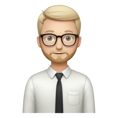 white male model wearing glasses full body sticker