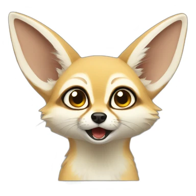 Shocked Fennec sticker