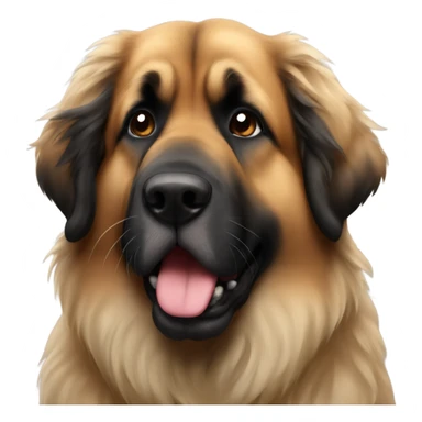 Leonberger making a kiss sticker