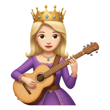 queen is playing on guitar sticker