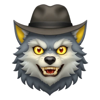 Un hombre lobo tenga gorra sticker