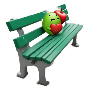 apple and android logo on a bench loving each other sticker