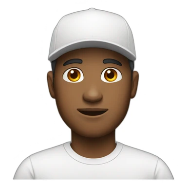 A man wearing a cap and white shirt  sticker