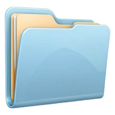 Mac folder icon in light pastel blue color sticker