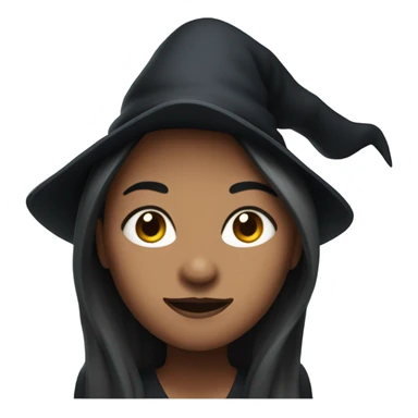 A wich with a huge mole and a ponytail  sticker