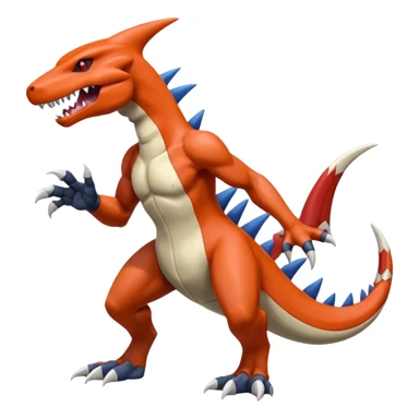 Shiny Koraidon-Marowak-Garchomp-Fakémon-hybrid-creature (full body)  sticker