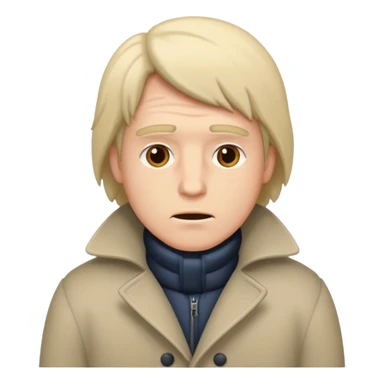 man feeling cold sticker