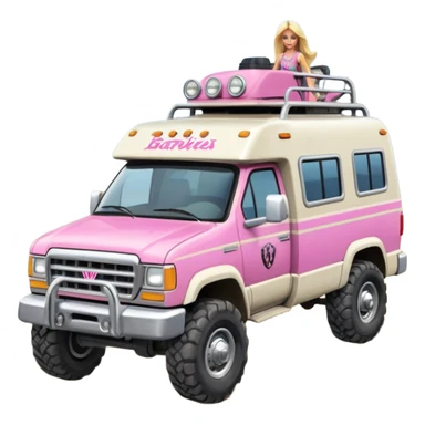 Barbies off-roading rock warrior Winnebago  sticker
