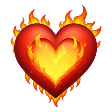 The fiery heart of crimson sticker