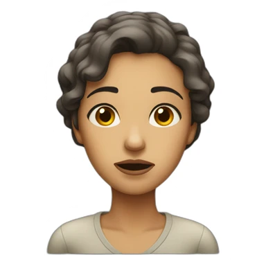 distrustful woman sticker